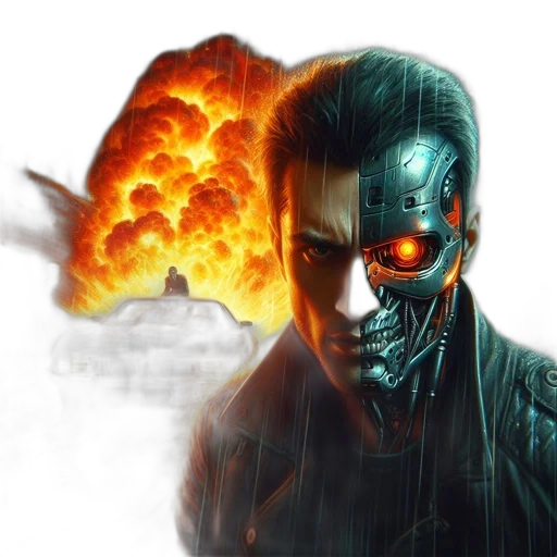 robot, cyberpunk, comic book art, concept art transparent PNG cut-out