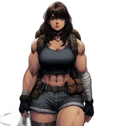 comic book art, concept art, fantasy art, cyberpunk transparent PNG cut-out