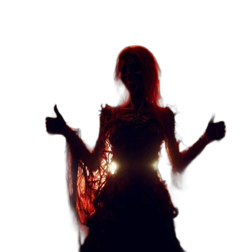 dress, staff, creature, crown transparent PNG cut-out