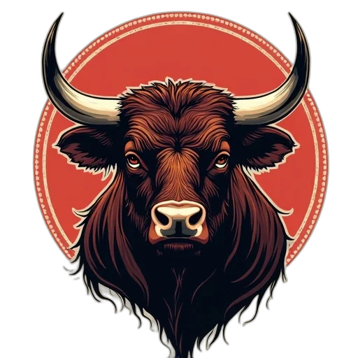 animal, face, concept art, bull transparent PNG cut-out