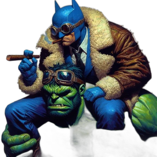 concept art, comic book art, fantasy art, blue-suited transparent PNG cut-out