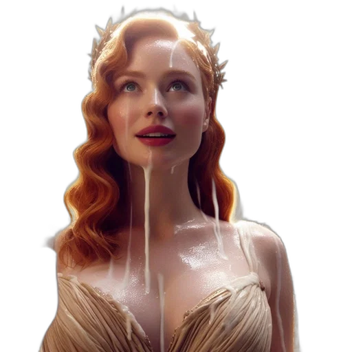 crown, dress, jewelry, fantasy art transparent PNG cut-out