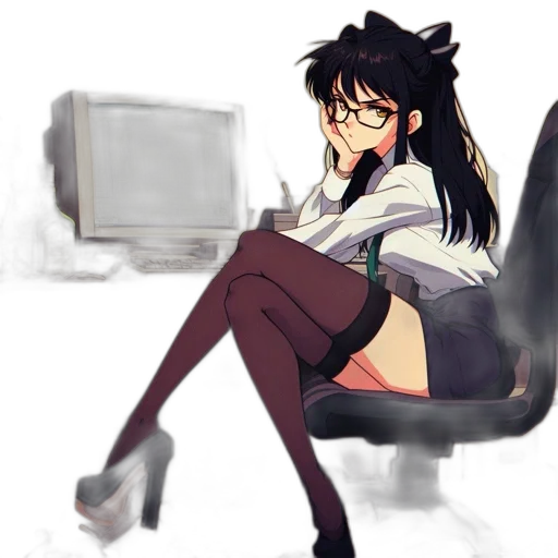staff, dress, anime, pixel art transparent PNG cut-out