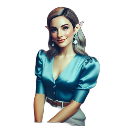 dress, crown, staff, face transparent PNG cut-out