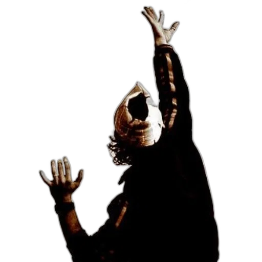 mask, creature, jacket, staff transparent PNG cut-out