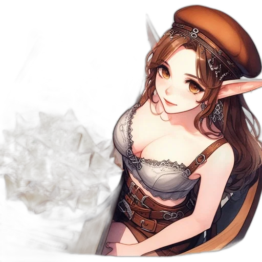 hat, dress, staff, crown transparent PNG cut-out