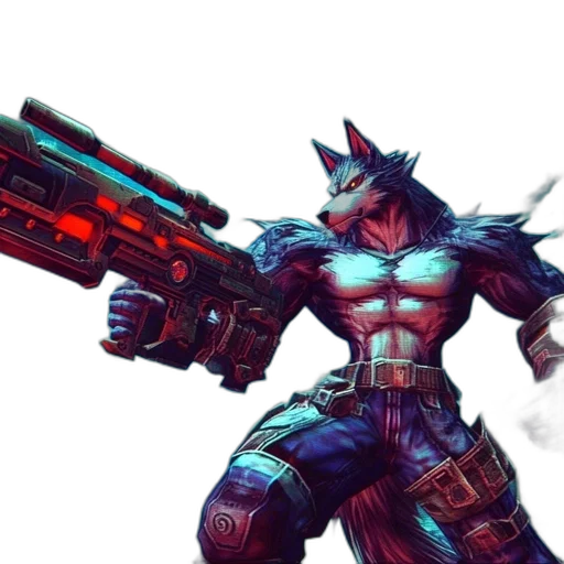 weapon, concept art, cyberpunk, comic book art transparent PNG cut-out