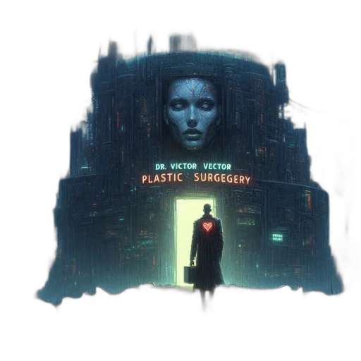 concept art, cyberpunk, pixel art, comic book art transparent PNG cut-out