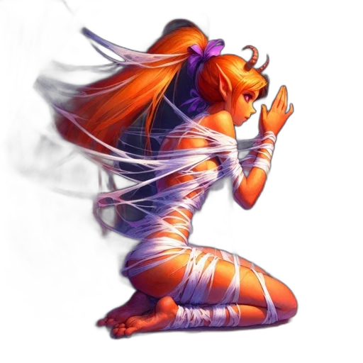 dragon, dress, staff, fantasy art transparent PNG cut-out