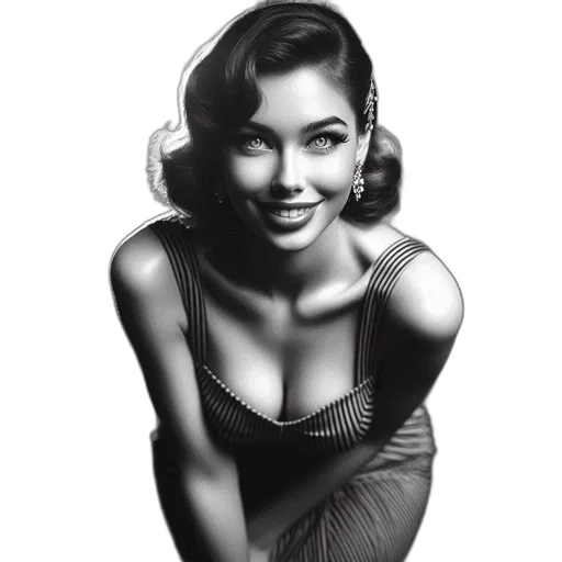 dress, jewelry, face, photorealistic transparent PNG cut-out