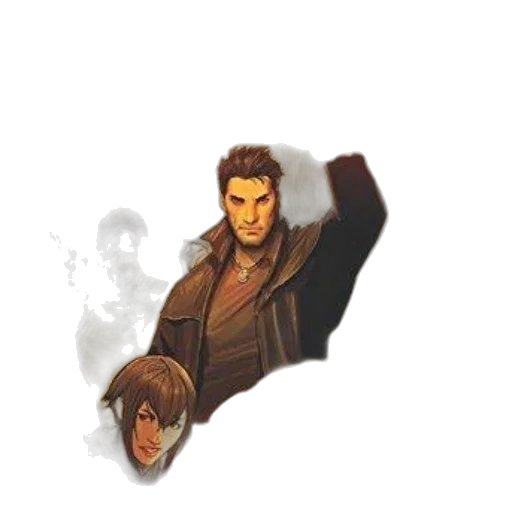 jacket, weapon, staff, pixel art transparent PNG cut-out