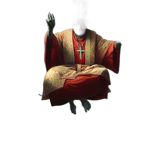 mask, staff, jacket, crown transparent PNG cut-out