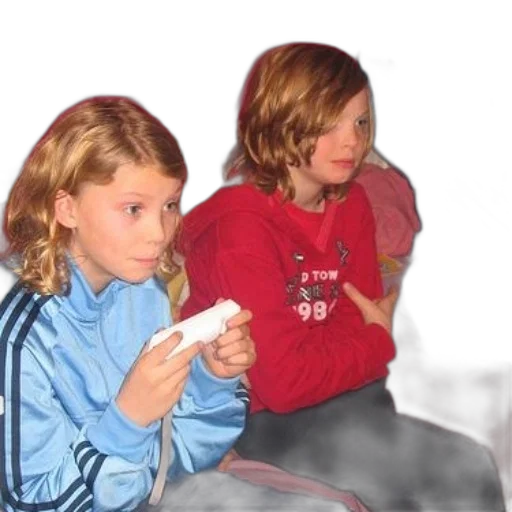 three, children, sit, couch transparent PNG cut-out