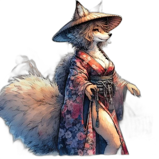 staff, dress, hat, animal transparent PNG cut-out