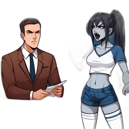 concept art, comic book art, anime, cartoon transparent PNG cut-out