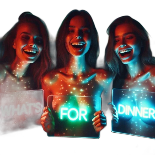3d render, concept art, neon lights, outer space transparent PNG cut-out