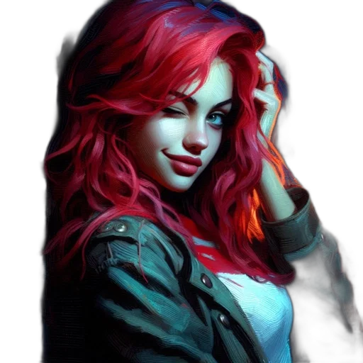 jacket, face, fantasy art, comic book art transparent PNG cut-out