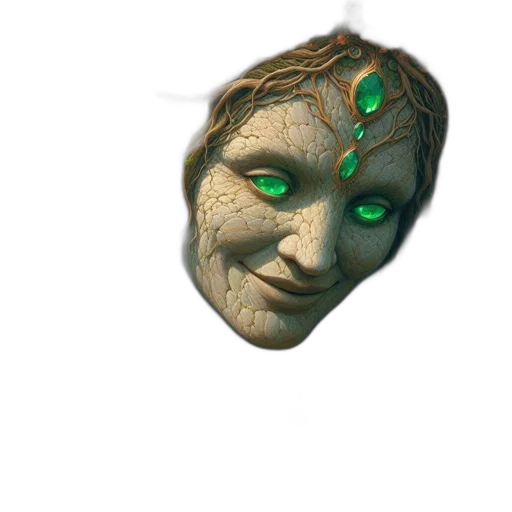 mask, face, creature, staff transparent PNG cut-out