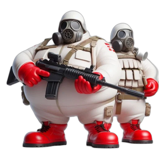 robot, weapon, concept art, 3d render transparent PNG cut-out