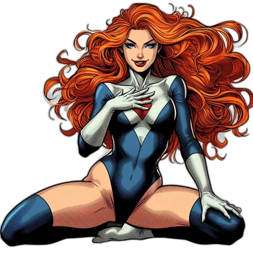 comic book art, cartoon, concept art, female transparent PNG cut-out