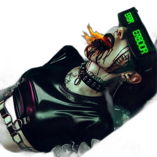 shoes, mask, robot, cyberpunk transparent PNG cut-out