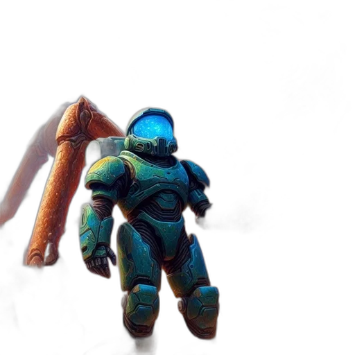 robot, weapon, creature, staff transparent PNG cut-out