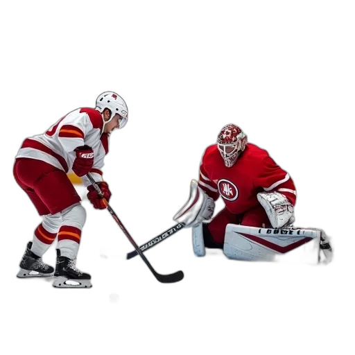 concept art, hockey, player, red transparent PNG cut-out