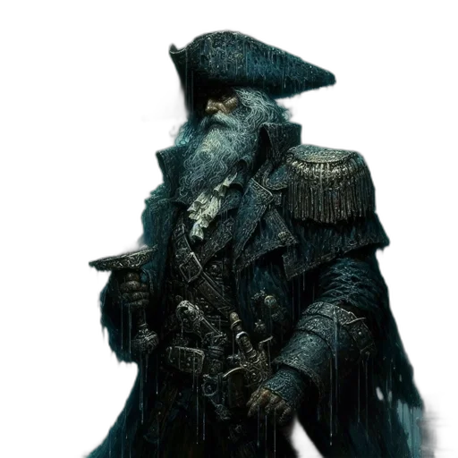 jacket, hat, staff, sword transparent PNG cut-out