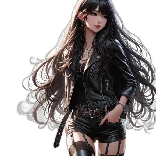 hair, fantasy art, photorealistic, anime transparent PNG cut-out