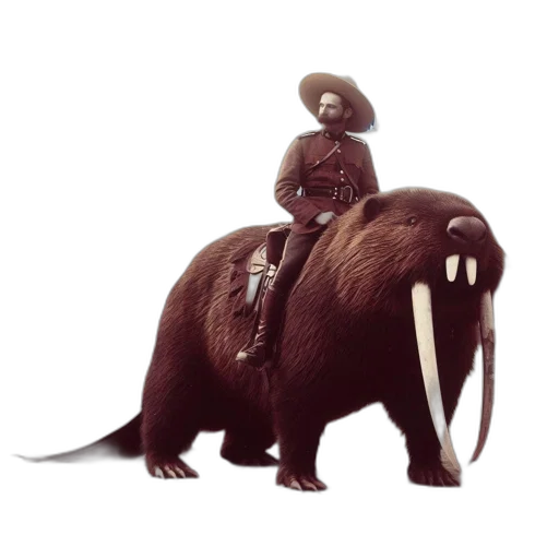 animal, hat, creature, staff transparent PNG cut-out