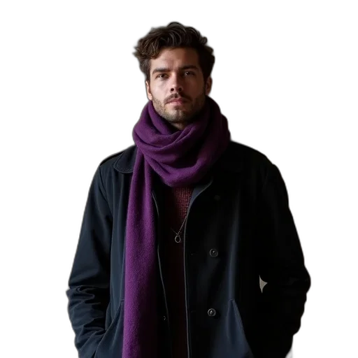 jacket, staff, dark, man transparent PNG cut-out