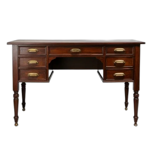 furniture, vintage, wooden, desk transparent PNG cut-out