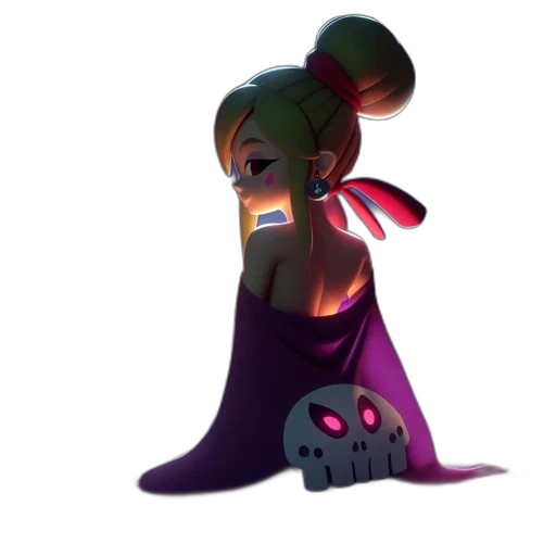 staff, mask, creature, dress transparent PNG cut-out