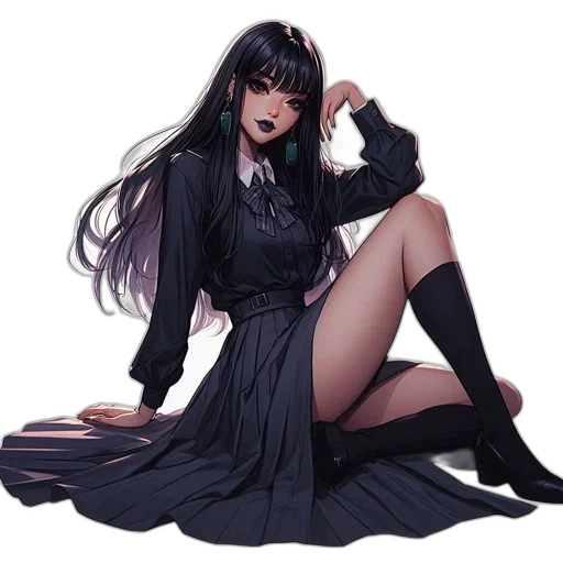 dress, staff, fantasy art, anime transparent PNG cut-out