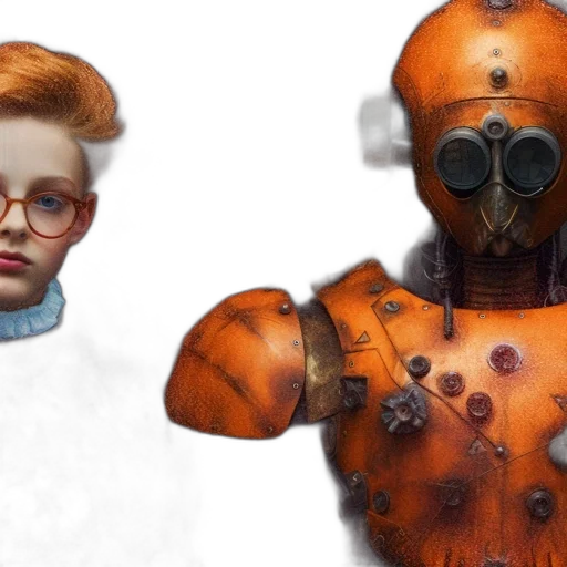 robot, concept art, 3d render, person transparent PNG cut-out