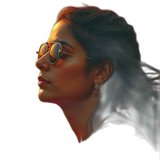 face, jacket, photorealistic, watercolor transparent PNG cut-out