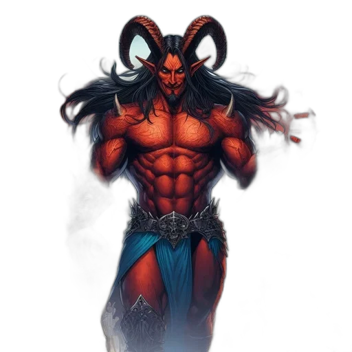 concept art, comic book art, fantasy art, red transparent PNG cut-out