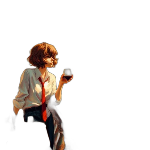 bottle, staff, jacket, robot transparent PNG cut-out
