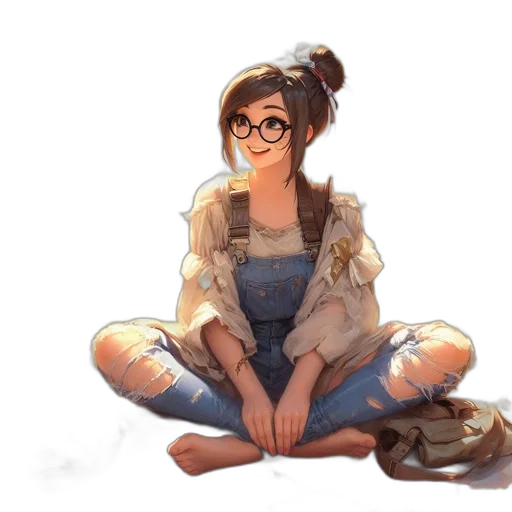 staff, dress, face, concept art transparent PNG cut-out