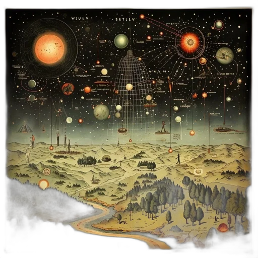 concept art, fantasy art, outer space, night transparent PNG cut-out
