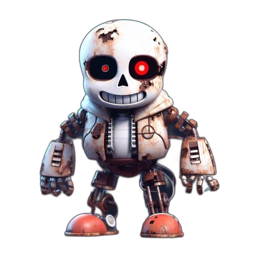 robot, creature, staff, 3d render transparent PNG cut-out