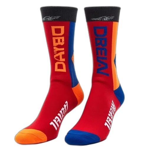 pair, red, blue, socks transparent PNG cut-out