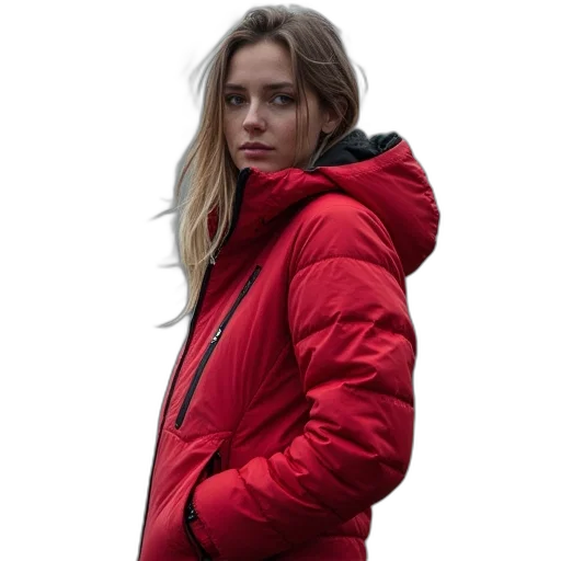 jacket, red, neon, columbia transparent PNG cut-out
