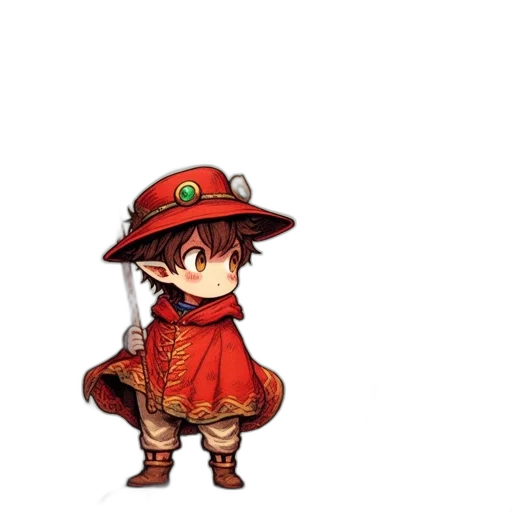 staff, hat, weapon, dragon transparent PNG cut-out