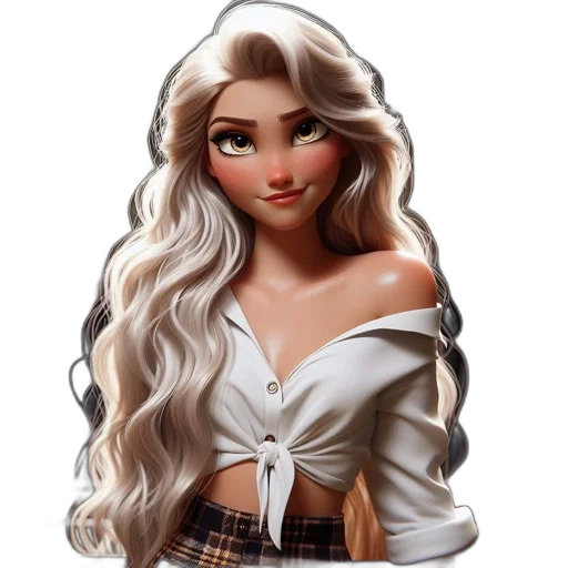 dress, hair, fantasy art, cartoon transparent PNG cut-out