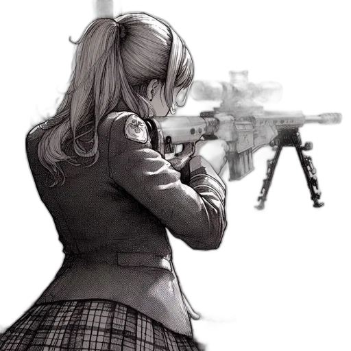 weapon, jacket, dress, anime transparent PNG cut-out