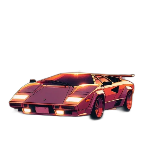 car, weapon, concept art, vaporwave transparent PNG cut-out