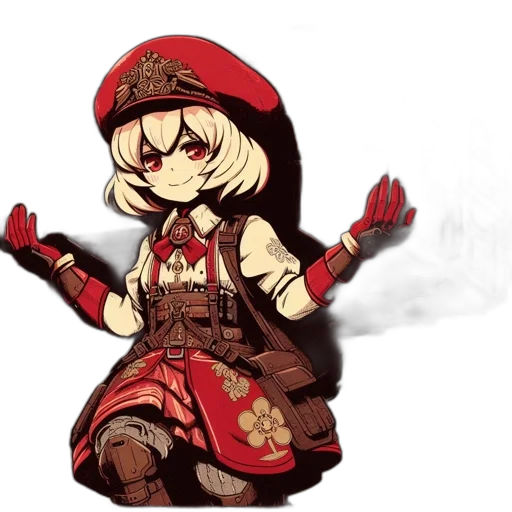 staff, weapon, hat, dress transparent PNG cut-out