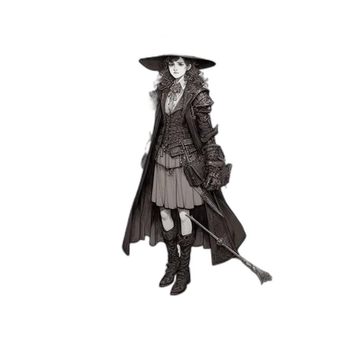 staff, jacket, hat, dress transparent PNG cut-out