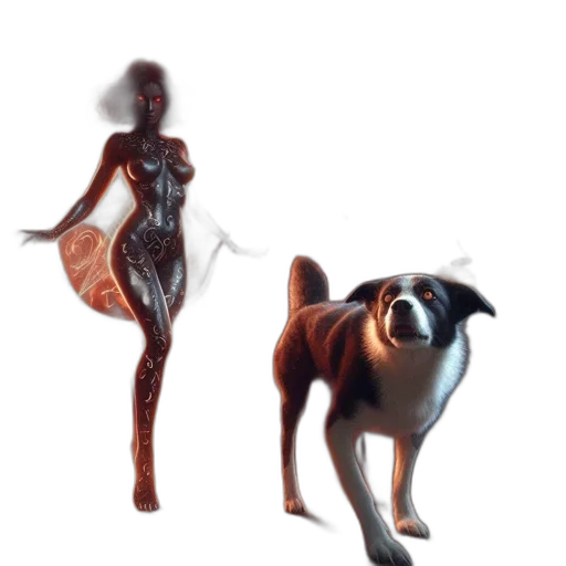 animal, creature, dress, staff transparent PNG cut-out